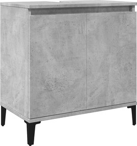 vidaXL Ντουλάπι Νιπτήρα Γκρι Σκυρ. 58x33x60 εκ. Επεξεργασμένο Ξύλο