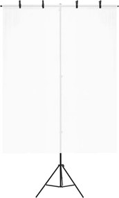 vidaXL Βάση Φόντου σε Σχήμα Τ Μαύρη 151x60x(70-200) εκ.