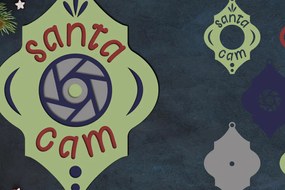 Σετ των 3 Intra απο ξύλο plywood 3mm-4mm πάχος 3D Χριστουγεννιάτικο Στολίδι Santa Cam Δίασταση 8x8 cm INTRAFABR-83719669