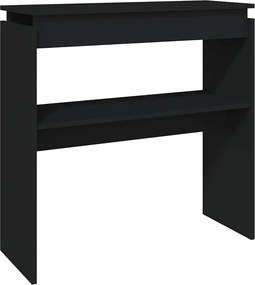 vidaXL Τραπεζάκι Κονσόλα Μαύρο 80 x 30 x 80 εκ. από Επεξ. Ξύλο