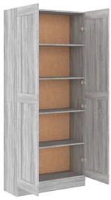 vidaXL Βιβλιοθήκη Γκρι Sonoma 82,5x30,5x185,5 εκ. Επεξεργασμένο Ξύλο