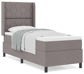 vidaXL Κρεβάτι με ελατήρια με στρώμα Taupe 80 x 200 cm ύφασμα