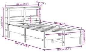 ΣΚΕΛΕΤΟΣ ΚΡΕΒ. ΧΩΡΙΣ ΣΤΡΩΜΑ ΚΑΦΕ ΚΕΡΙΟΥ 120X190 ΕΚ ΜΑΣΙΦ ΠΕΥΚΟ 3306167