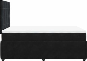vidaXL Κρεβάτι Boxspring με Στρώμα Μαύρο 120 x 200 εκ. Βελούδινο