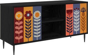 vidaXL Ντουλάπι TV ESSEN 102 x 33 x 51 εκ Μαύρη Δρυς