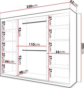 Ντουλάπα συρόμενη 250 Riflo Slim 2-Mauro