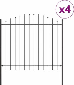 vidaXL Φράχτης Κήπου 4 pcs Γκρι 170 x 165 cm