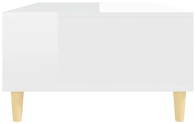 vidaXL Τραπεζάκι Σαλονιού Γυαλιστερό Λευκό 103,5x60x35 εκ. Μοριοσανίδα