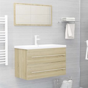vidaXL Ντουλάπι Νιπτήρα Sonoma Δρυς 80 x 38,5 x 48 εκ. από Μοριοσανίδα