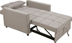 ΠΟΛΥΘΡΟΝΑ-ΚΡΕΒΑΤΙ MERO HM3306.03 ΜΠΕΖ ΥΦΑΣΜΑ 100x90x83Υεκ.