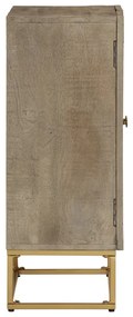 vidaXL Ντουλάπι 55 x 30 x 76 εκ. από Μασίφ Ξύλο Μάνγκο και Σίδηρο
