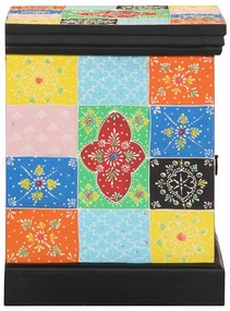 Κομοδίνο 2 τεμάχια Πολύχρωμο 40x35x45 cm Στερεό ξύλο Mango 4017563