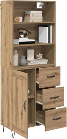 vidaXL Highboard 2 pcs Artisan Oak 69,5 x 34 x 180 εκ.