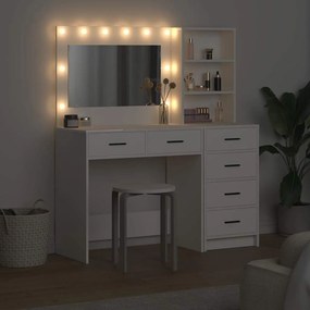 vidaXL Τραπέζι περιποίησης Λευκό 78.5 x 41 x 135 εκ Επεξεργασμένο ξύλο