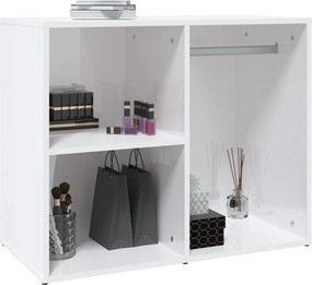 vidaXL Ντουλάπι Γυαλιστερό Λευκό 80 x 40 x 65 εκ. Επεξεργασμένο Ξύλο