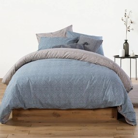 Σεντόνια Φανελένια Clover (Σετ 3τμχ) Denim Nef-Nef Μονό 160x260cm 100% Βαμβάκι