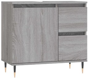 vidaXL Ντουλάπι Μπάνιου Γκρι Sonoma 65x33x60 εκ. Επεξεργασμένο Ξύλο