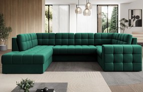Γωνιακός καναπές Bale U-Prasino-Αριστερή