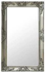 vidaXL Καθρέφτης Τοίχου με Μπαρόκ Στιλ Ασημί 50 x 80 εκ.