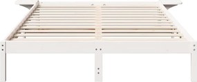 vidaXL Σκελετός Κρεβατιού Λευκό 150 x 200 cm Στερεά ξυλεία πεύκου