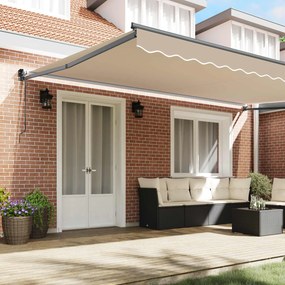 vidaXL Αναδιπλούμενη τέντα Μπεζ 500 x 300 x 165 εκ.
