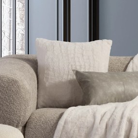 Γούνινο Διακοσμητικό Μαξιλάρι (45x45) Nef-Nef Homeware Mentor Ecru