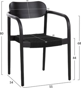 ΠΟΛΥΘΡΟΝΑ OSLO HM9636.12 ΞΥΛΟ TEAK ΜΑΥΡΟ & ΣΧΟΙΝΙ--B’ΔΙΑΛΟΓΗΣ 55x54x80Yεκ.