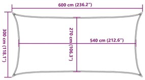 Πανί Σκίασης Κίτρινο 3 x 6 μ. 160 γρ./μ² από HDPE - Κίτρινο