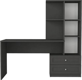 Γραφείο εργασίας Mantra Megapap χρώμα ανθρακί 150x60x152εκ.