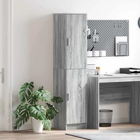 vidaXL Highboard Γκρίζο Σονομα 35 x 39 x 168 εκ.