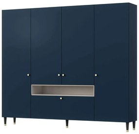 Ντουλάπα Τετράφυλλη Modozi 162726099 240x60x205cm Navy Blue Τετράφυλλη