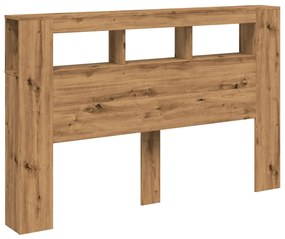 vidaXL LED κεφαλάρι Artisan Oak 160x18,5x103,5 cm Κατασκευασμένο ξύλο