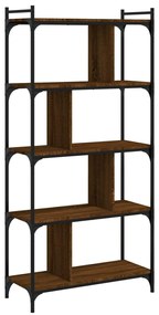 vidaXL Βιβλιοθήκη 5 Επιπέδων Καφέ Δρυς 76 x 32 x 158 εκ. Επεξ. Ξύλο