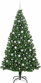 vidaXL Τεχνητό Χριστουγεννιάτικο Δέντρο με 300 LED Πράσινο 210 cm