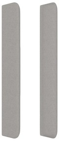 vidaXL Κεφαλάρι με Πτερύγια Ανοιχτό Γκρι 103x16x118/128 εκ. Υφασμάτινο