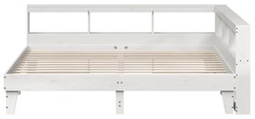 vidaXL Κρεβάτι Βιβλιοθήκη Χωρίς Στρώμα 200x200 εκ Μασίφ Ξύλο Πεύκου
