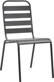 vidaXL Σέτ φαγητού για κήπο 7 pcs Ανθρακί Ατσάλι με Πούδρα