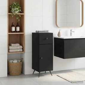 vidaXL Ντουλάπι Αποθήκευσης Μπάνιου BREDA Μαύρο 30 x 31 x 80 εκ.