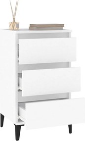 vidaXL Κομοδίνο Λευκό 40 x 35 x 70 εκ. από Επεξεργασμένο Ξύλο