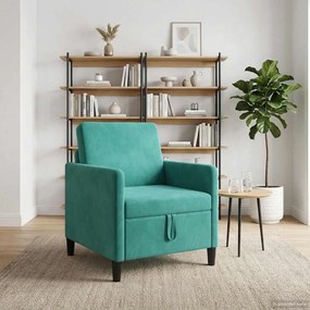 vidaXL Καναπές με Αποθήκευση Τιρκουάζ 72 x 78 x 87 εκ. Πολυεστέρας