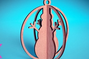 Intra απο ξύλο plywood 3mm-4mm πάχος Τρισδιάστατα χριστουγεννιάτικα στολίδια με λέιζερ | Δίασταση 8x8 cm INTRAFABR-71698933