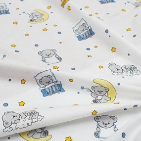 Σεντόνι Λίκνου (80x110) Dimcol Sweet Dreams 554 White - Sky Blue