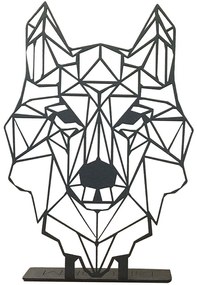 Διακοσμητικό Επιτραπέζιο Wolf 522PIR1104 20x30cm Black Aberto Design Μέταλλο