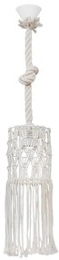 Φωτιστικό Οροφής Μονόφωτο Heronia Macrame 02 Handmade 31-1063 Rope/White