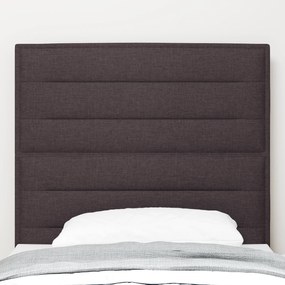 vidaXL LED Κεφαλάρι Σχεδίαση Γραμμών Σκούρο Καφέ 80 εκ Υφάσμα