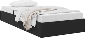 vidaXL Κρεβάτι Οθωμανικού Τύπου Μαύρο 90 x 200 cm Βελούδο