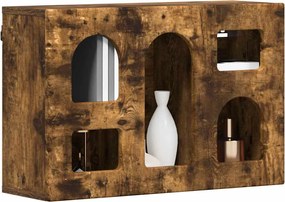 vidaXL Κρεμαστό ντουλάπι με ράφι Καπνιστό Δρύς 60 x 20 x 40 εκ