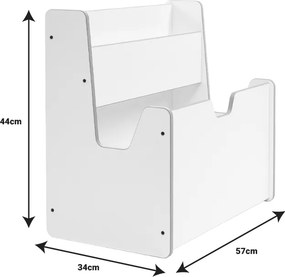 Ραφιέρα Crane pakoworld λευκό mdf 57x34x55εκ