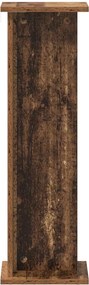 vidaXL Βάση φυτών Παλαιωμένο ξύλο 25 x 25,5 x 80,5 εκ.
