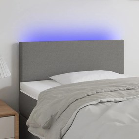 Κεφαλάρι Κρεβατιού LED Σκούρο Γκρι 80x5x78/88 εκ. Υφασμάτινο 3121307